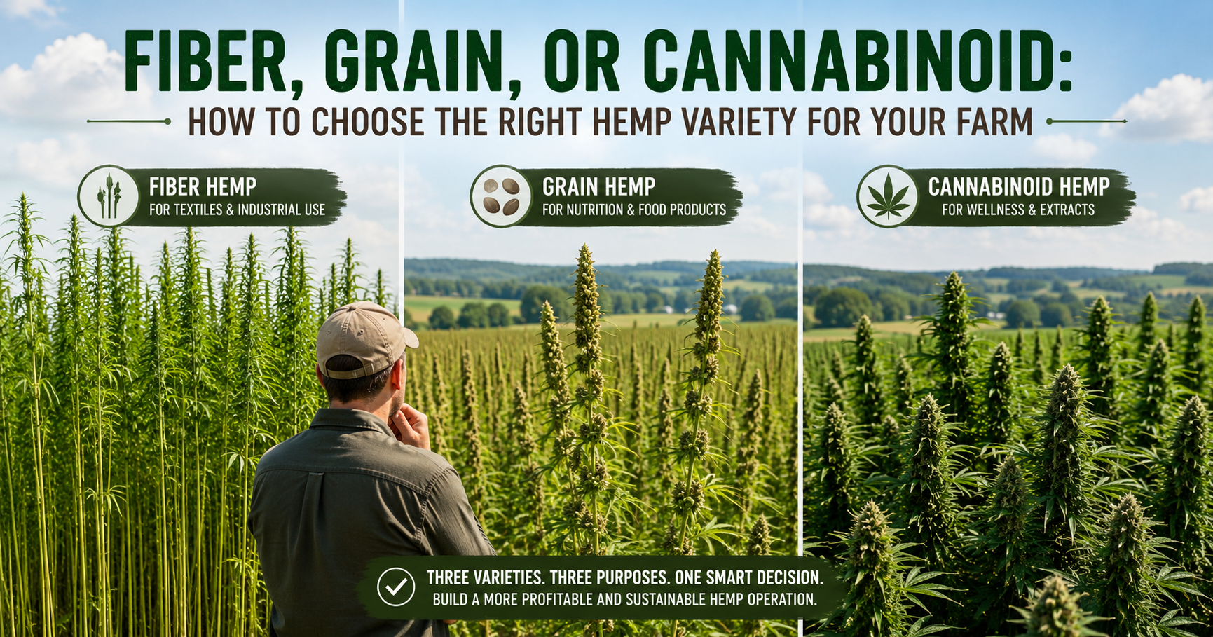 Fiber, Grain, or Cannabinoid: How to Choose the Right Hemp Variety for Your Farm